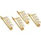 4 Pearl Enhancer Bead Shortening Clasps Gold Parts with Imitation Pearls